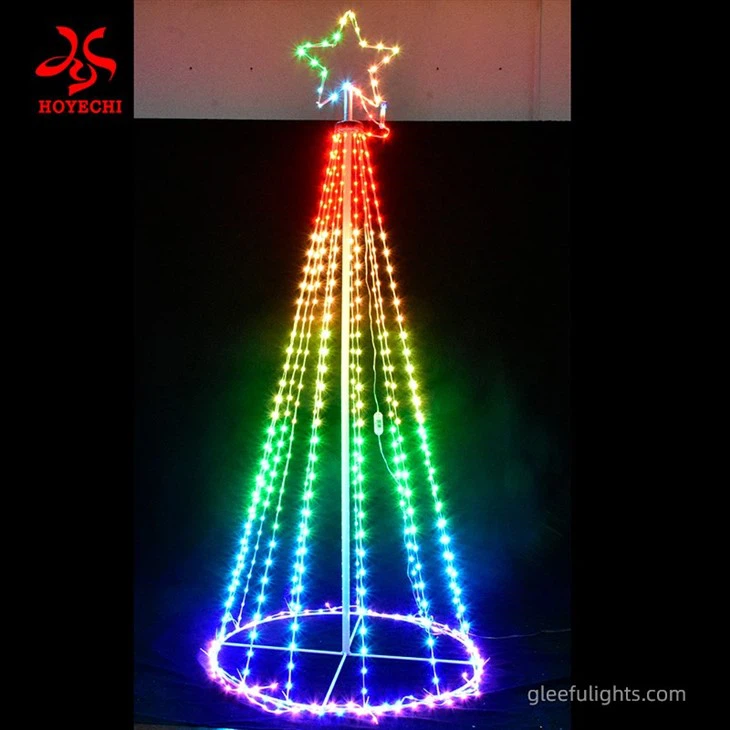 HOYECHI RGB Christmas Lighting Tree For Garden And Courtyard Christmas Event Lights