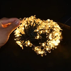 10m 100 LED aurinkopuutarhan sisustus Light Vedenpitävä LED -kirsikankukka aurinkokiekevalot ulkona joulua varten ja juhliin