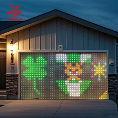 Hoyechi Tukkumyynti Smart Xmas LED -ikkunan verhovalot muokattavat värit ja kuviot modernille kodinsisustukselle